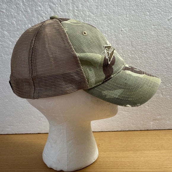 Camo Budweiser Hat Official Anheuser Busch Beer Distressed Hunting Adjustable - Picture 3 of 10